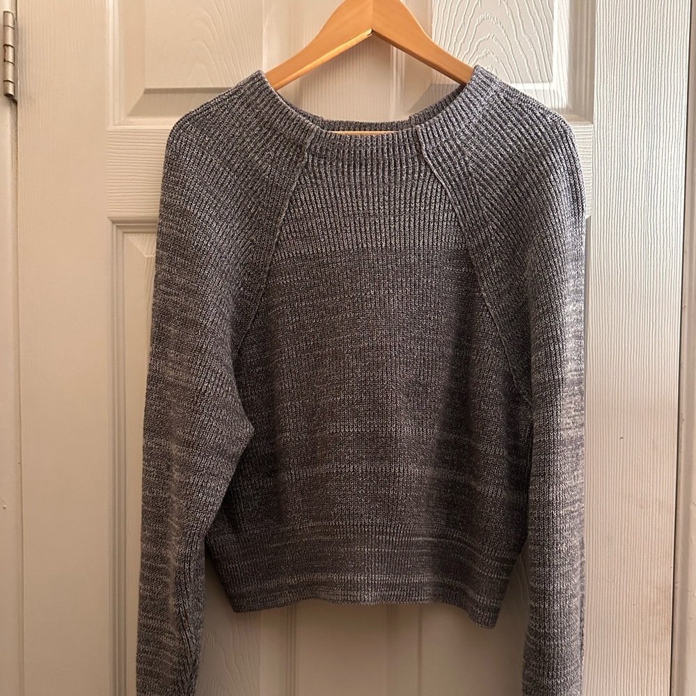 Free People Charcoal Crew Neck Sweater